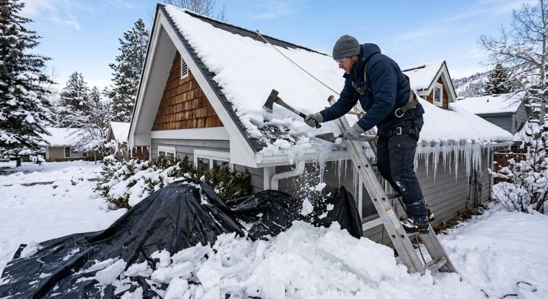 Roof Ice Dam Removal in Bellevue, WA