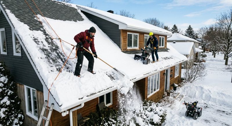 Roof Snow Raking in New York, NY