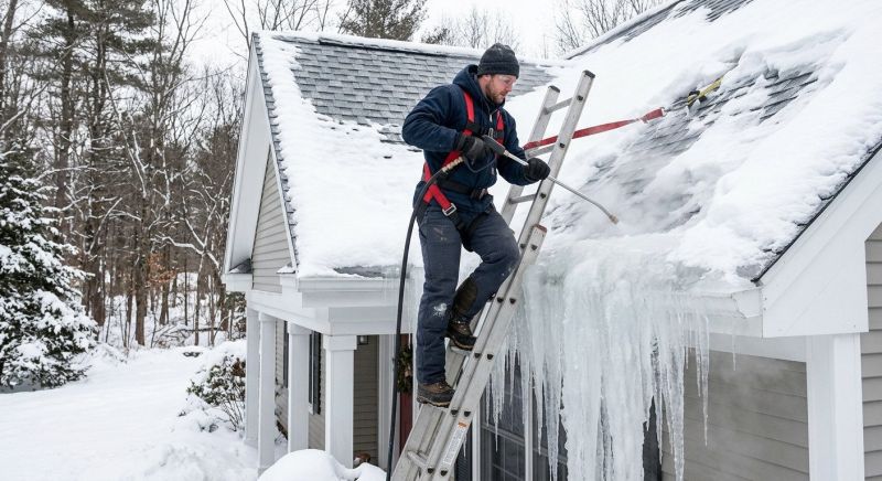 Roof Ice Dam Removal in Kent, WA
